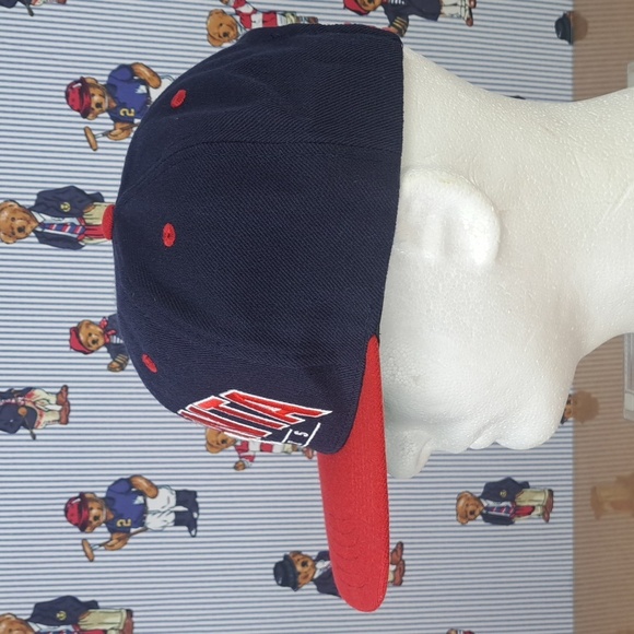 Atlanta Braves Cooperstown Collection block lettering blue & red snapback hat - Picture 2 of 9